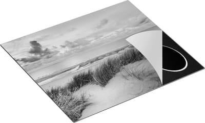 Chefcare Inductie Beschermer Strand en Duinen - Zwart Wit - 60x50 cm - Afdekplaat Inductie - Kookplaat Beschermer - Inductie Mat