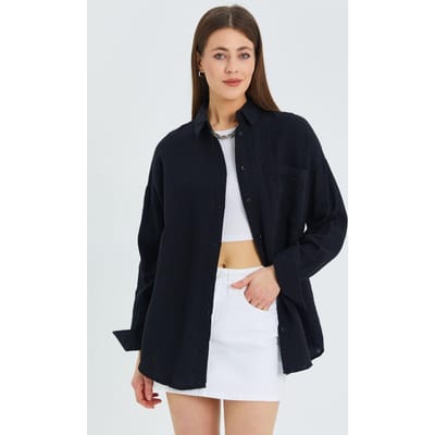Oversized Shirt met Pocketdetail