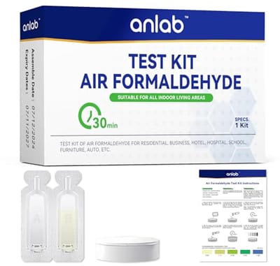 DIY-testkit voor luchtkwaliteit – Controleer Formaldehyde (HCHO) in Huizen, Scholen, en Auto's (Pack van 3)