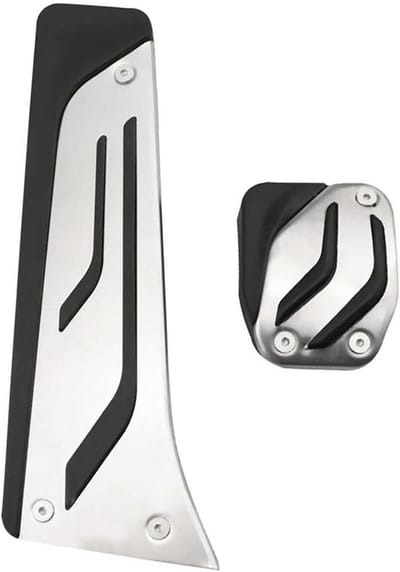 Pedaalhoezen Set - Auto Pedalen - Veilig Rijden - Antislip Ontwerp - 2 Stuks - Zilver