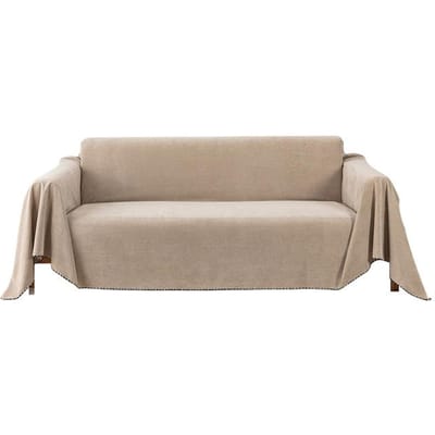 Serviette de canapé imperméable pour la Protection du salon, housse de canapé de couleur unie antidérapante, couverture complète universelle quatre saisons 90x180cm kaki