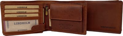 Lundholm Leren portemonnee heren leer portefeuille heren - cadeau voor man heren portemonnee Heren Billfold Bruin