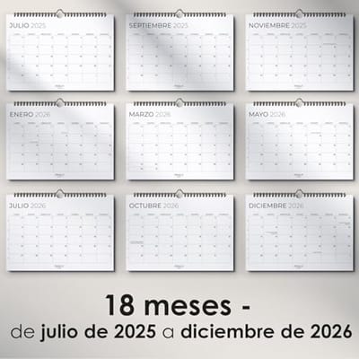 Wandkalender 2025-2026 - Familiekalender voor Thuis en Op Kantoor
