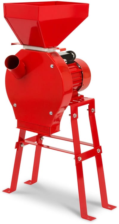 EBERTH Elektrische Graanmolen 1100W 240 kg/u RVS Mes 4 Zeven met Onderstel