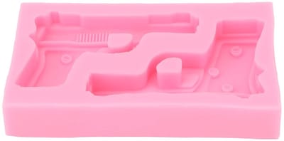 Allecto - Fondant Siliconen Mal - 3D Wapen Vorm - Roze - Bakvormen voor Cake Chocolade Snoep - Perfect voor DIY Knutselen - Herbruikbaar