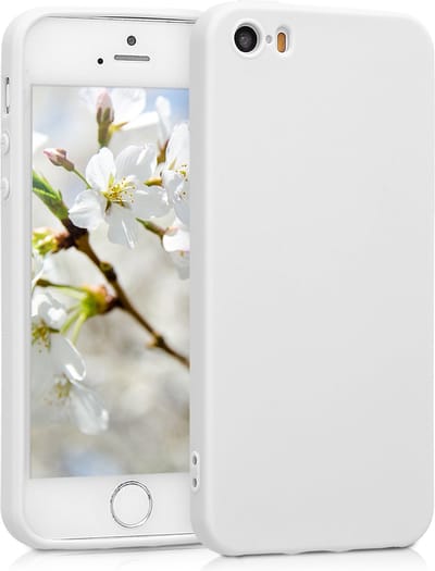 kwmobile telefoonhoesje geschikt voor Apple iPhone SE (1.Gen 2016) / iPhone 5 / iPhone 5S - Hoesje voor smartphone - Back cover in mat lichtgrijs