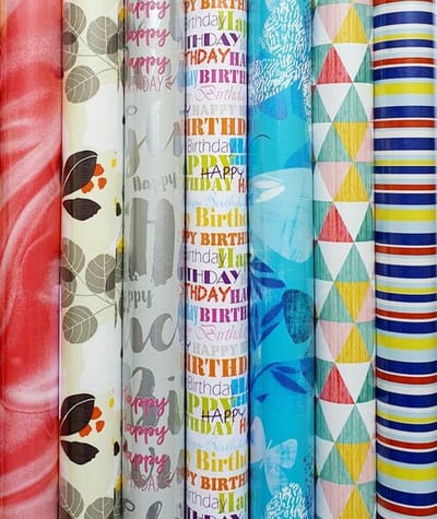 Präsenta assortiment luxe cadeaupapier inpakpapier - 200 x 70 cm - 5 rollen