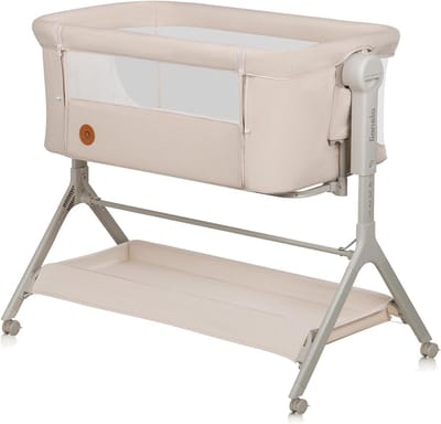 3-in-1 Co-Sleeper en Wieg voor Baby's tot 9 kg met Verstelbare Hoogte en Mobiliteit