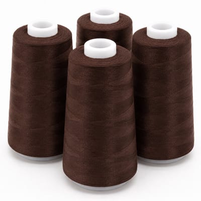 Polyester Overlockgaren – 4 Cones × 2700 m – Totaal 10.800 m – Bruin 269