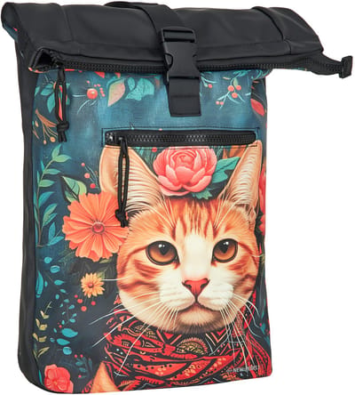 New Rebels Mart Art - New York Catface 21L Rugtas Rolltop Waterafstotend Laptop 15.6