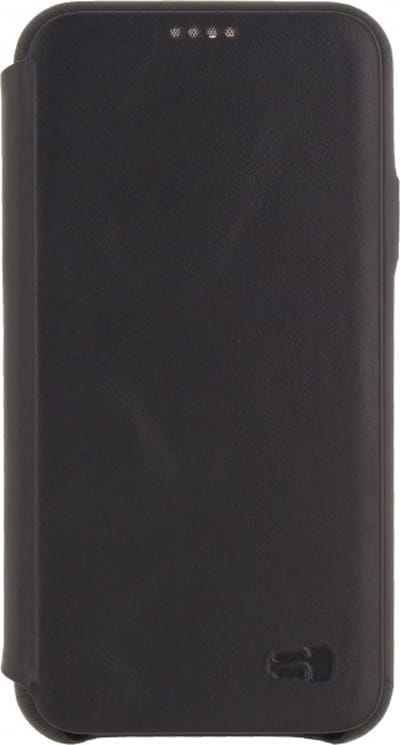 Senza Pure Skinny Leather Booklet Apple iPhone X Deep Black