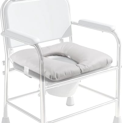 Toiletzitkussen 10 cm dik - WC zitverhoging voor senioren en rolstoelgebruikers - 45x40 cm grijs