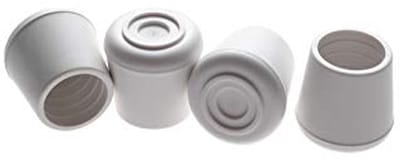 Anti-slip rubberen stoelpootbeschermers - 16 stuks - 1-1/8 inch binnendiameter - Vloerbeschermers rond in wit