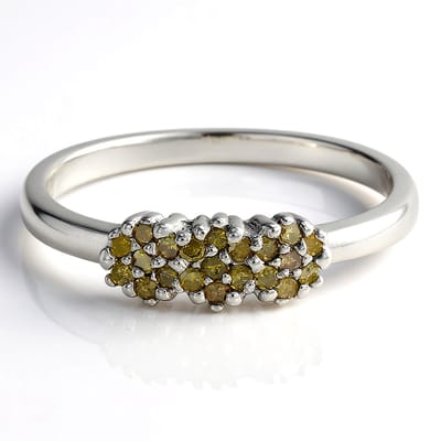 Cavill - Elegante Diamanten Ring 0,18 ct - 925 Sterling Zilver - Platina Geplateerd - Ronde Luxe Ring Dames - Smal Design