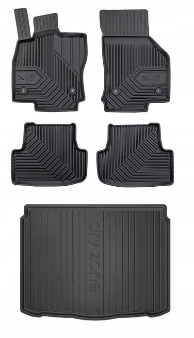 FROGUM Line 77 DryZone – Automatten en Kofferbakmat – Perfecte pasvorm – Geurloos TPE – Hoge beschermrand