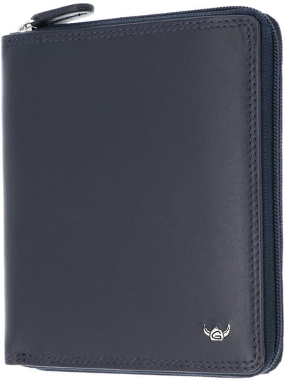 Golden Head Leren portemonnee Polo RFID Protect RV-Kombischeintasche 3302 Marineblau donkerblauw