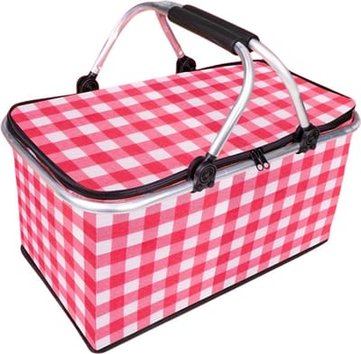 Nivard Picknickmand - Picknickmanden - Piknik - Pick Nick - Picknicktas - Mand - Lunchbox - Zomer - Rood