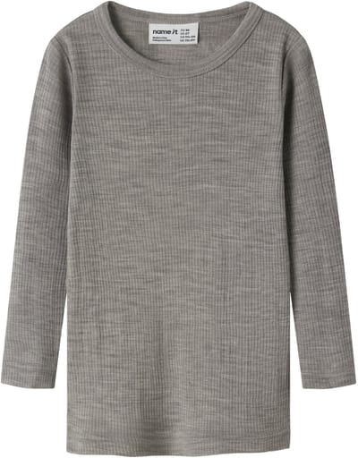 NAME IT - NMNWAX WOOL RIB LS TOP NOOS - Unisex - Lange mouwen shirts