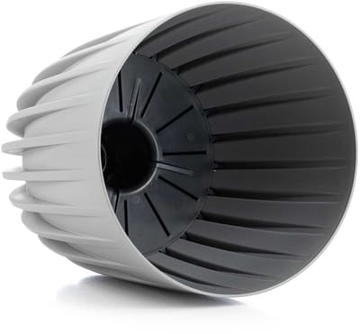 HowHomely - Stripped Serie - Bloempot - Grijs - 23x19 cm - UV-bestendig