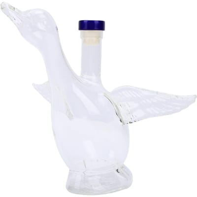 Porte-bouteille de vin oie sauvage sculpté en 3D pour bouteille de vodka Contenant en verre pour bouteille de whisky 300 ml Transparent pour bar maison