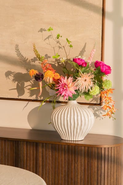 Kunstboeket Coral Cascade | Zijdenbloemen | Kunstbloemen | Zijden boeket | Kunstboeket