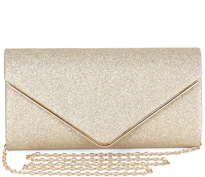 Clutches voor dames-clutch-dames Clutch Bag Elegante Pailletten - Avond Clutch Bag Envelop Ketting Schoudertas - Glanzend Avondfeest Party - Handtas Portemonnee - Goud - 23x4x11cm
