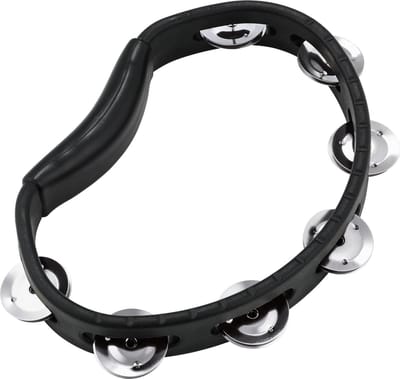 Meinl Hand Held ABS Tamourine HTBK Black 1 Row - Tamboerijn
