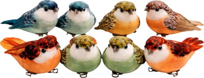 WinQ-Kunstvogels s/8 16x4,5x5cm in diverse kleuren-decoratievogel met clip