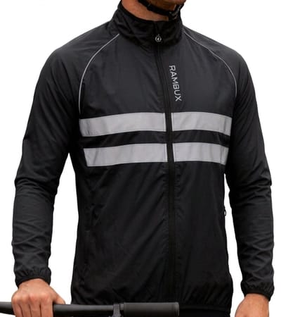 RAMBUX® - Fietsjack Heren - Wielertrui - Zwart - Wielrennen - Fietskleding Heren - Sportvest - Maat M