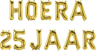 Foil balloon kit - Hoera 25 jaar