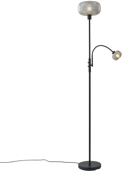 QAZQA brianna - Design Vloerlamp | Staande Lamp - 1 lichts - H 180 cm - Zwart - Woonkamer