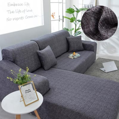 Housses de canapé imprimées en forme de L pour protection de canapé de salon housses extensibles élastiques Anti-poussière pour housse de canapé d'angle M (145-185cm) 1PC