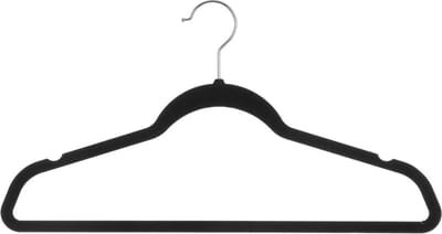 Five Kledinghangers - 8x - zwart - kunststof - 45 x 23 cm - kleerhangers