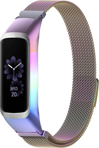 By Qubix - Compatible Samsung bandje - Milanese band - Multicolor - Geschikt voor Samsung Galaxy Fit 2