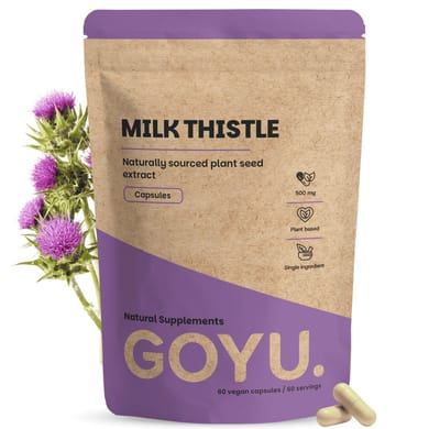 GOYU Mariadistel Extract 5000 mg 60 capsules - Silymarin - Milk Thistle - Vegan - Zonder toevoegingen - Lab getest - 60 dagen voorraad per zakje