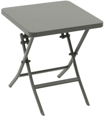 Hesperide Bijzettafel/tuin tafel Oase - metaal - groen - 40 x 40 x 45 cm - voor buiten - inklapbaar - Camping tafel