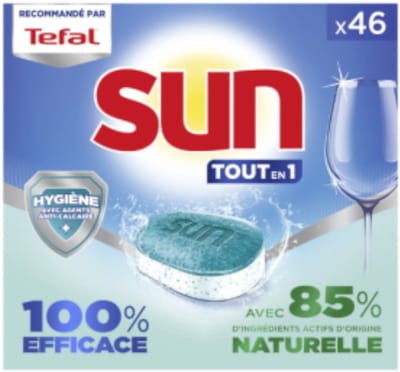 Sun vaatwastabletten 46 tabs Tout en 1 hygiene