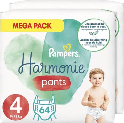 Pampers - Harmonie Pants - Maat 4 - Maandbox - 128 luierbroekjes - Voordeel