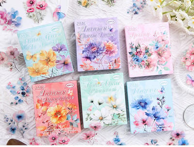 Ainy Bloemenbetovering PET Stickers Set | 360 stuks | Luxe & Elegant | Geschikt voor bullet journal, fotoalbum, wenskaarten, laptop, telefoon, waterfles, muursticker, geschenksticker, skateboard of graffiti sticker | Kinderen & Volwassen