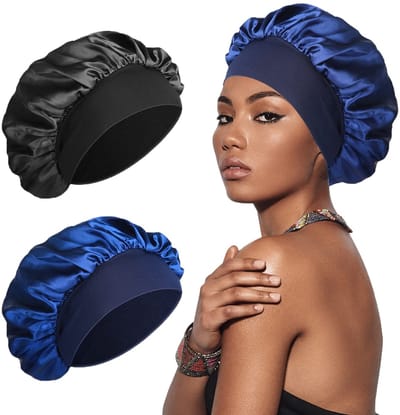 Dailygoods- Slaapmuts Zijden - Zachte/Satijnen Haarband - Ademend - Elastische Band - Comfortabel - Luxe Kwaliteit