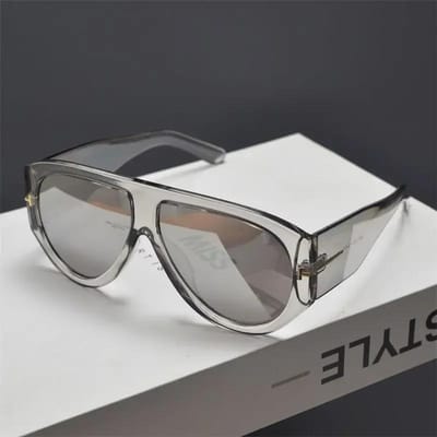 Nouveaux Lunettes de Soleil Pilote Surdimensionnées Vintage Luxe Femmes Pour Hommes Lunettes Solaires Cadre de Lunettes Large Coupe-Vent Populaires Punk Lunettes de Soleil UV400