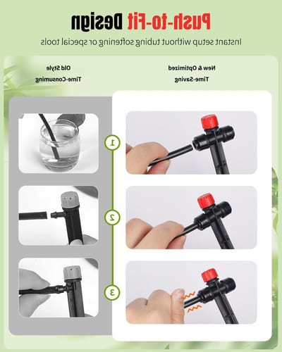 30 Stuks Drippers voor 0.8 cm Slang, 2-Weg Dripper met Verstelbare Waterstroom, 8-Jet Sprinkler met Grondpen en Eindkappen voor Tuinirrigatie en Plantenverzorging