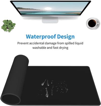 Bureau Onderlegger - Werkplek Mat - Efficiënt Werken - Sneltoets Overzicht - 80 x 30 cm - Zwart