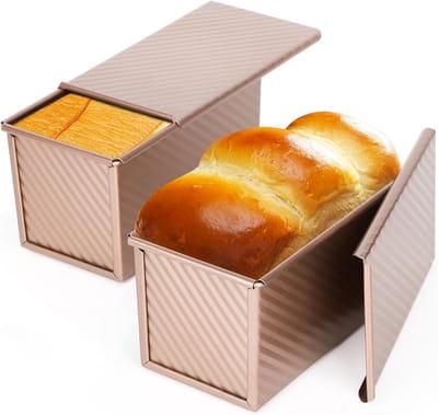 Pullman broodpan met deksel 2 stuks anti-aanbaklaag koolstofstaal broodvormen toast bakvorm voor zelfgemaakte broodoven