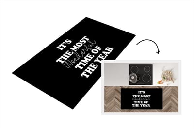Keukenloper - Loper keuken - Kerst - Quotes - It's the most wonderful time of the year - Spreuken - 120x60 cm - Keukenloper vinyl