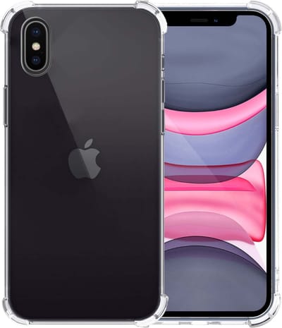 Hoesje - Geschikt voor Apple iPhone X / Xs - Sterk & Shockproof - Siliconen Case - Back Cover - Telefoon Hoes Shock Proof - Telefoonhoesjes - Transparant