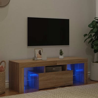 vidaXL - Tv-meubel - met - LED-verlichting - 120x35x40cm - sonoma - eikenkleurig