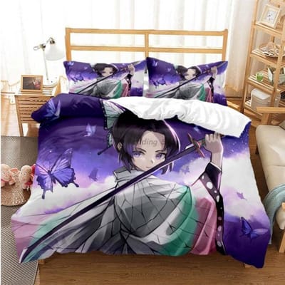 Hot Anime Demon Slayer Beddengoedset Japanse Cartoon Bedlinnen 200x220 Tieners Meisjes Twin Single Queen King Full Dekbedovertrek Sets US King259x229cm