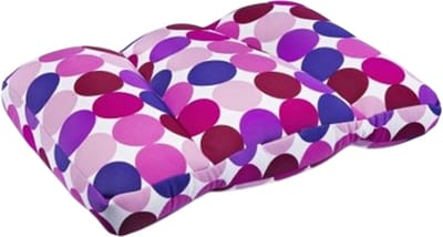 Kuschelmaxx XXL-kussen 60 x 40 cm met 3 interne vakken dus vormvast- Punkte Violet-design - Stevig en zacht - Mooie print - Gevuld met microgranulaat - Vormvast & Wasbaar - Ideaal voor op de bank, bed, auto of op reis - Inclusief Wasnet
