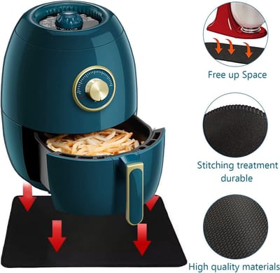 Absorberend Koffiemat 35 x 30 cm, afdruipmat, antislipmat, sneldrogend, compatibel met koffiezetapparaten en mixers, 2 stuks (zwart)